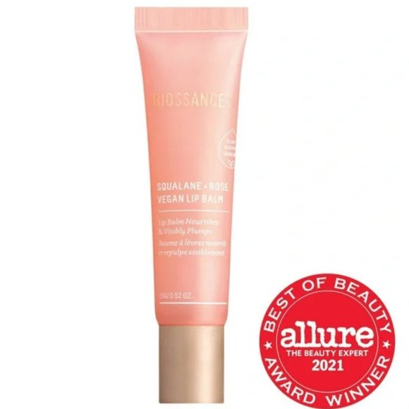 Biossance Other - Full Size BIOSSANCE Squalane+ Rose Vegan Lip Balm NEW in Box
